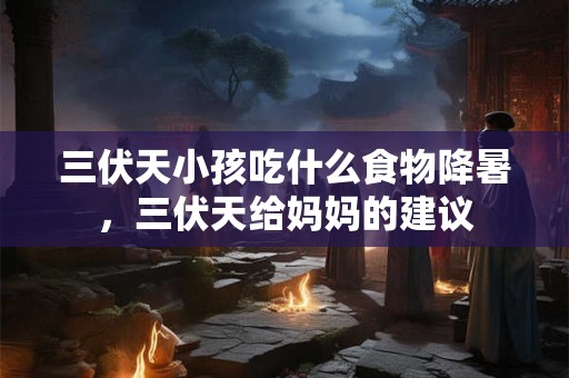 三伏天小孩吃什么食物降暑，三伏天给妈妈的建议