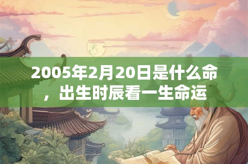 2005年2月20日是什么命，出生时辰看一生命运