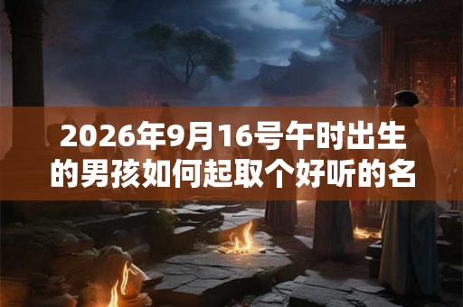 2026年9月16号午时出生的男孩如何起取个好听的名字和五行属性