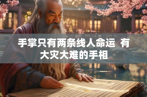 手掌只有两条线人命运  有大灾大难的手相