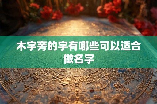 木字旁的字有哪些可以适合做名字