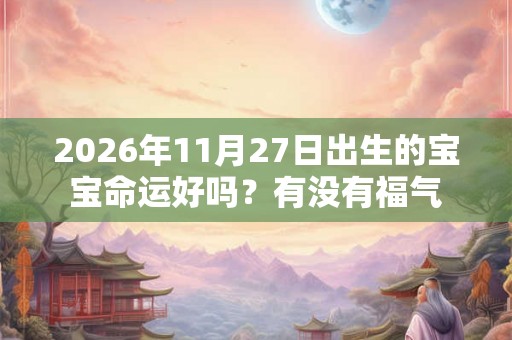 2026年11月27日出生的宝宝命运好吗？有没有福气