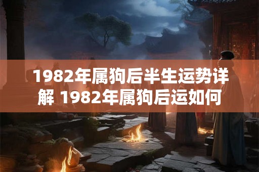 1982年属狗后半生运势详解 1982年属狗后运如何