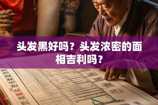 头发黑好吗？头发浓密的面相吉利吗？