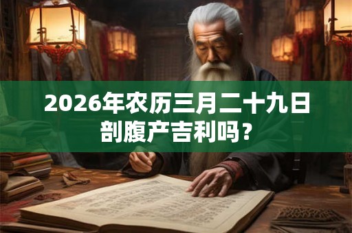 2026年农历三月二十九日剖腹产吉利吗？