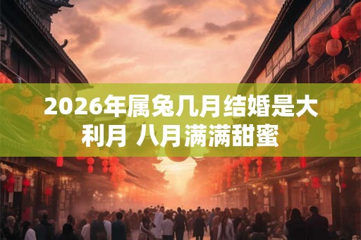 2026年属兔几月结婚是大利月 八月满满甜蜜