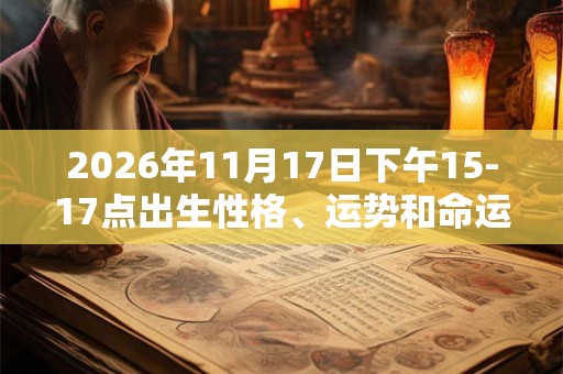 2026年11月17日下午15-17点出生性格、运势和命运