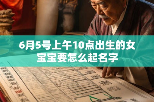 6月5号上午10点出生的女宝宝要怎么起名字
