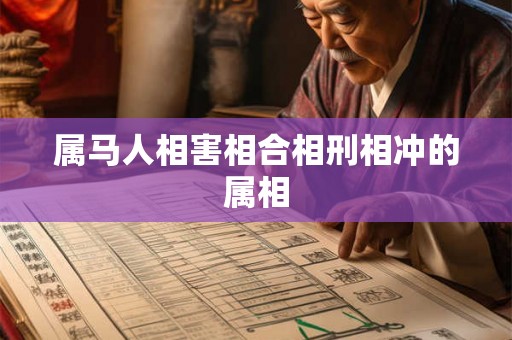 属马人相害相合相刑相冲的属相