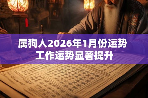 属狗人2026年1月份运势 工作运势显著提升