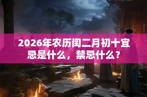 2026年农历闰二月初十宜忌是什么，禁忌什么？