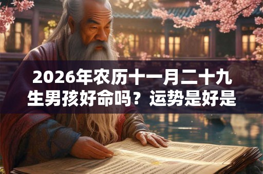 2026年农历十一月二十九生男孩好命吗？运势是好是坏？