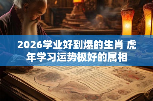 2026学业好到爆的生肖 虎年学习运势极好的属相