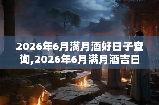 2026年6月满月酒好日子查询,2026年6月满月酒吉日