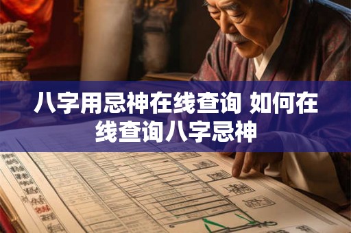八字用忌神在线查询 如何在线查询八字忌神