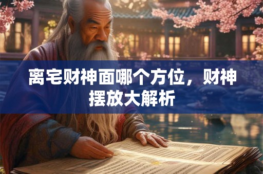 离宅财神面哪个方位，财神摆放大解析