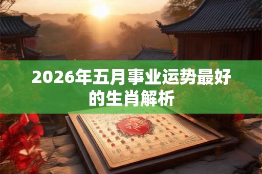 2026年五月事业运势最好的生肖解析