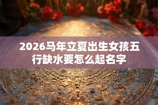 2026马年立夏出生女孩五行缺水要怎么起名字