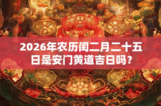 2026年农历闰二月二十五日是安门黄道吉日吗？