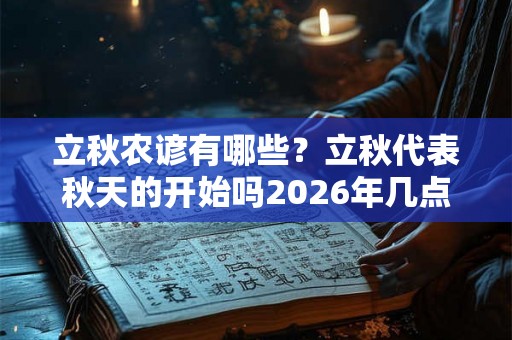 立秋农谚有哪些？立秋代表秋天的开始吗2026年几点几分立秋？