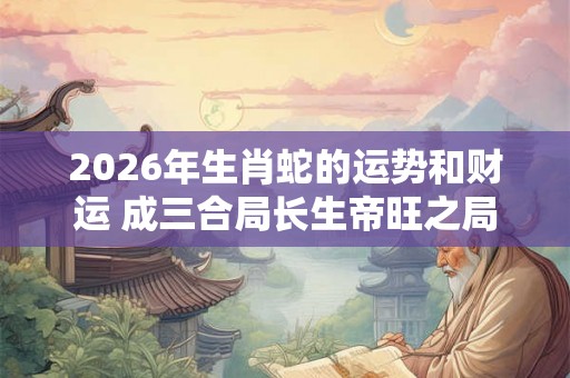 2026年生肖蛇的运势和财运 成三合局长生帝旺之局