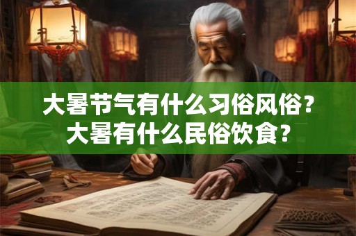 大暑节气有什么习俗风俗?大暑有什么民俗饮食? 大暑节气有什么习俗风俗?大暑有什么民俗饮食?