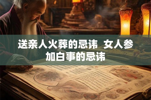 送亲人火葬的忌讳  女人参加白事的忌讳
