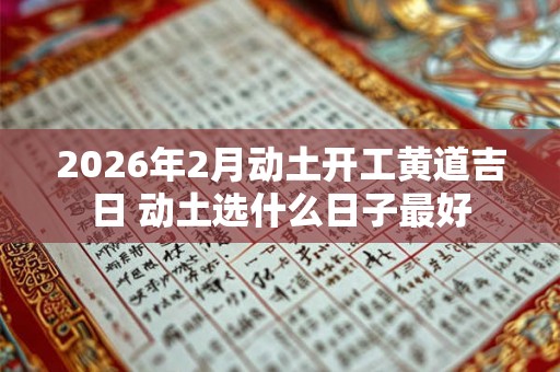 2026年2月动土开工黄道吉日 动土选什么日子最好 2026年2月动土开工黄道吉日 动土选什么日子最好