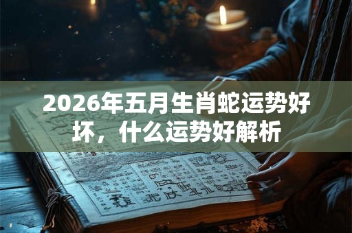 2026年五月生肖蛇运势好坏，什么运势好解析