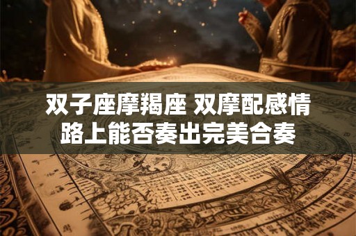 双子座摩羯座 双摩配感情路上能否奏出完美合奏