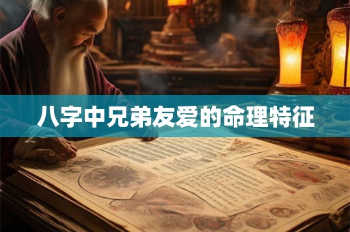 八字中兄弟友爱的命理特征
