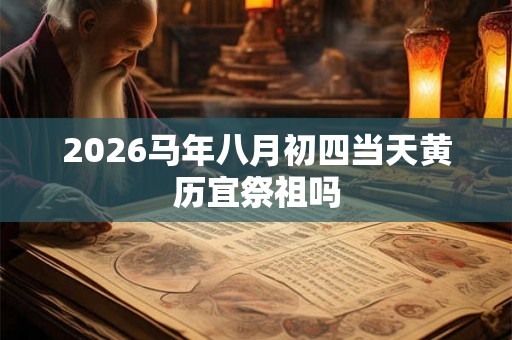2026马年八月初四当天黄历宜祭祖吗