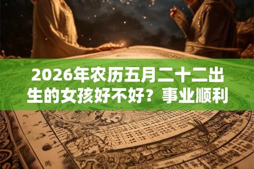 2026年农历五月二十二出生的女孩好不好？事业顺利吗？