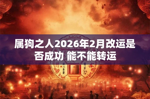 属狗之人2026年2月改运是否成功 能不能转运