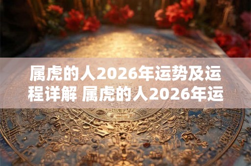 属虎的人2026年运势及运程详解 属虎的人2026年运势如何 属虎的人2026年运势及运程详解 属虎的人2026年运势如何