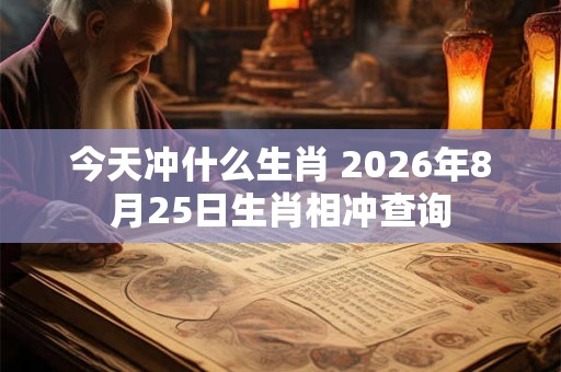 今天冲什么生肖 2026年8月25日生肖相冲查询
