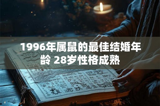 1996年属鼠的最佳结婚年龄 28岁性格成熟 1996年属鼠的最佳结婚年龄 28岁性格成熟