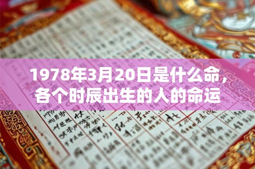1978年3月20日是什么命，各个时辰出生的人的命运