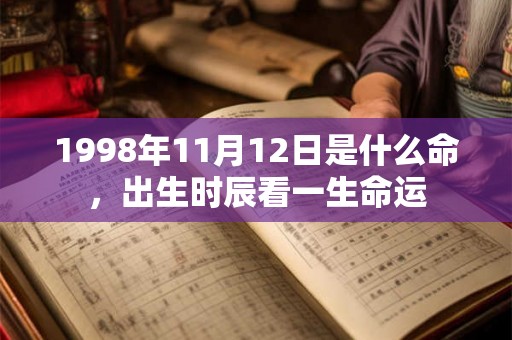 1998年11月12日是什么命，出生时辰看一生命运