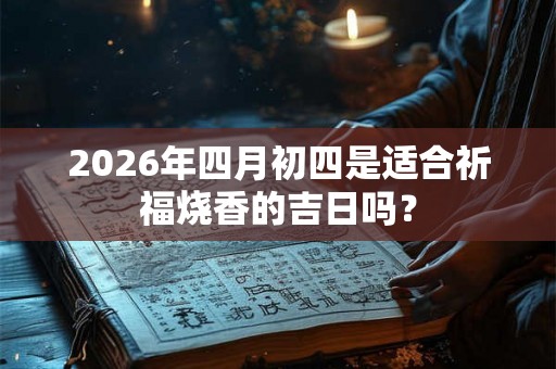 2026年四月初四是适合祈福烧香的吉日吗？