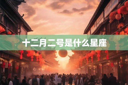 十二月二号是什么星座
