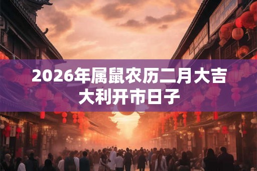 2026年属鼠农历二月大吉大利开市日子