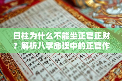 日柱为什么不能坐正官正财？解析八字命理中的正官作用