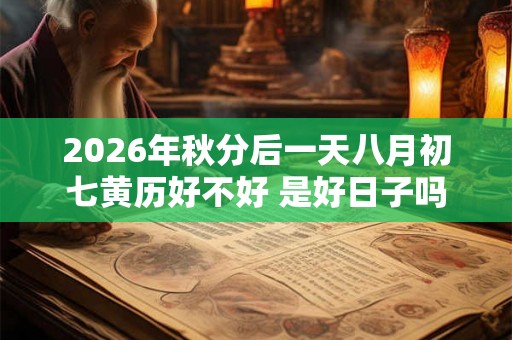 2026年秋分后一天八月初七黄历好不好 是好日子吗