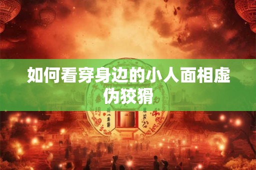 如何看穿身边的小人面相虚伪狡猾 如何看穿身边的小人面相虚伪狡猾