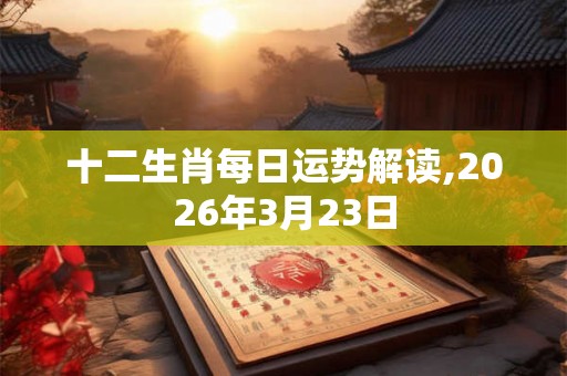 十二生肖每日运势解读,2026年3月23日