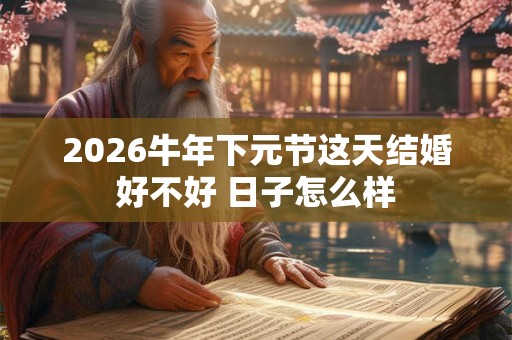 2026牛年下元节这天结婚好不好 日子怎么样