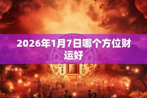 2026年1月7日哪个方位财运好