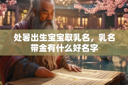 处暑出生宝宝取乳名，乳名带金有什么好名字