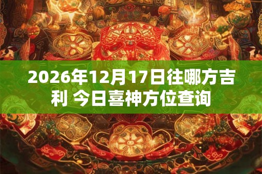 2026年12月17日往哪方吉利 今日喜神方位查询